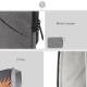 MacBook 14" sleeve i blødt Oxford stof med 3 lommer - Lys grå