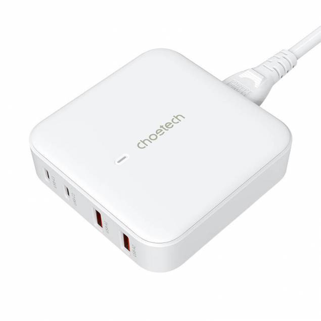 Choetech 4-port 100W PD GaN oplader - 2xUSB-C og 2xUSB-A