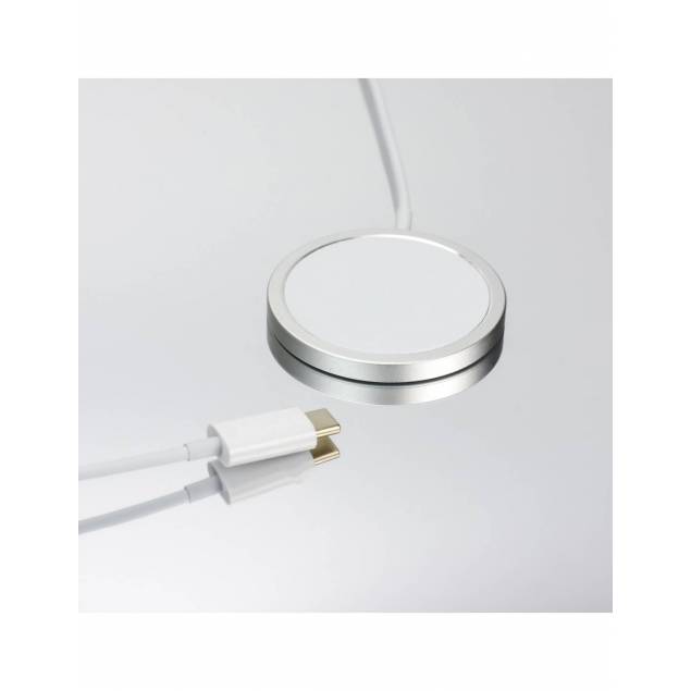 Magsafe Trådløs Oplader 15W - Hvid - OEM Kvalitet