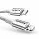 Ugreen vævet USB-C til Lightning kabel - MFi - 1m - Sølv