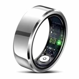 OEM Smart ring med skridttÃ¦ller, sÃ¸vn, puls & blodtryk tracking - 59mm SÃ¸lv