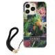 Guess GUHCP13LHFLSB iPhone 13 Pro / 13 blå hardcase med blomsterrem