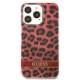 Guess GUHCP13LHSLEOR iPhone 13 Pro / 13 rød hardcase Leopard