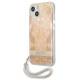 Guess GUHCP13SHFLSD iPhone 13 mini guld/guld hardcase med blomstrebånd