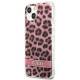 Guess GUHCP13SHSLEOP iPhone 13 mini pink hardcase Leopard