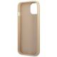 Guess iPhone 13 mini beige hardcase SaffianoTriangle Logo