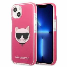 Karl Lagerfeld Choupette cover til iPhone 13 - fuchsia