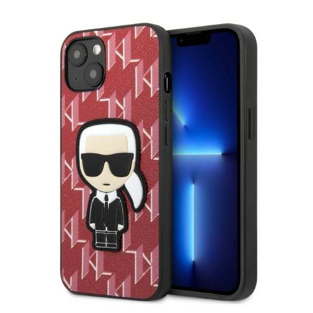 Karl Lagerfeld iPhone 13 hardcase rød Monogram Ikonik Patch