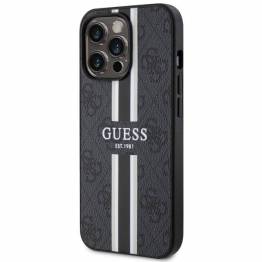  Guess iPhone 13 Pro Max sort hardcase 4G med striber MagSafe