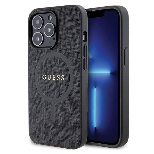 Guess cover til iPhone 13 Pro / 13 - sort Saffiano MagSafe