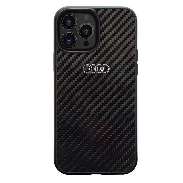 Audi Carbon Fiber iPhone 13 Pro Max sort hardcase