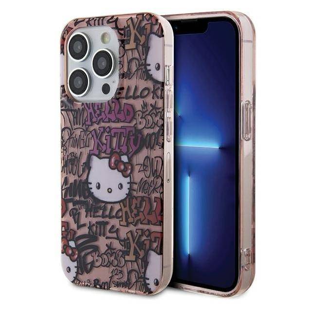 Hello Kitty IML-tags grafitti-sag til iPhone 13 Pro Max - pink