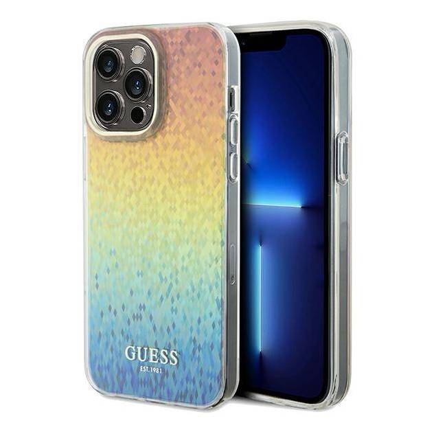 Guess IML Facetteret Spejl Disco Iridescent cover til iPhone 13 Pro / 13 - multicolor