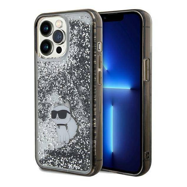 Karl Lagerfeld Flydende Glitter Choupette-sag til iPhone 13 Pro / 13 - transparent