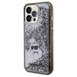  Karl Lagerfeld Liquid Glitter Choupette-cover til iPhone 13 Pro Max - transparent