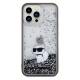 Karl Lagerfeld Liquid Glitter Choupette-cover til iPhone 13 Pro Max - transparent