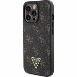  Guess 4G trekantet metallogo cover til iPhone 13 Pro / iPhone 13 - sort