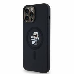  Karl Lagerfeld Silikone Karl&Choupette MagSafe-cover til iPhone 13 Pro / 13 - sort