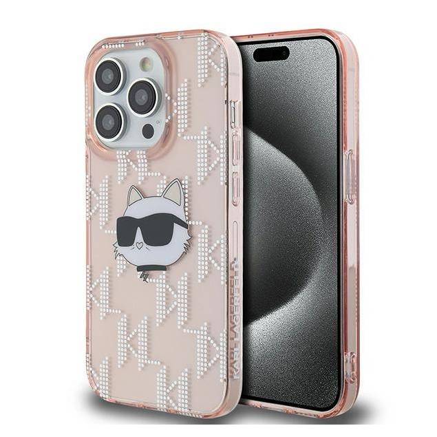 Karl Lagerfeld IML Choupette Head- og monogram cover til iPhone 13 Pro Max - pink