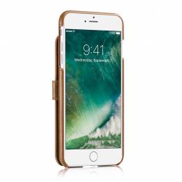  Kunstlæder cover m. kortplads til iPhone 7/8 og 7plus/8plus - Brun