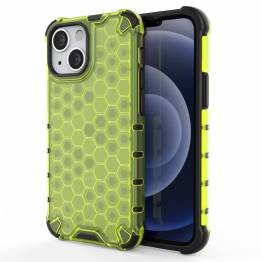 Honeycomb cover med TPU-bumper til iPhone 13 mini grøn