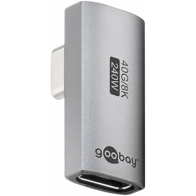 USB-C 4.0 adapter med 90° roteret vinkel - 240W / 40Gbps / 8K