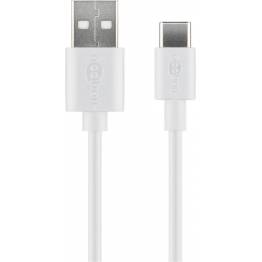 GooBay USB-C til USB 2.0 kabel - 2 meter - Hvid