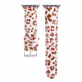  Kunstlæder rem med dyremønster til Apple Watch 44/45/46/49mm - Leopard