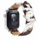 Kunstlæder rem med dyremønster til Apple Watch 44/45/46/49mm - Hest