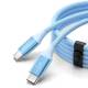 Orico USB-C 100W PD kabel med hårdfør nylon vævning - 1m - Blå