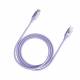 Orico USB-C 100W PD kabel med hårdfør nylon vævning - 1m - Lilla