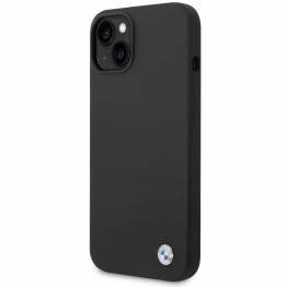  BMW iPhone 13/14/15 silikone cover med metal logo - Sort