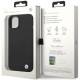 BMW iPhone 13/14/15 silikone cover med metal logo - Sort