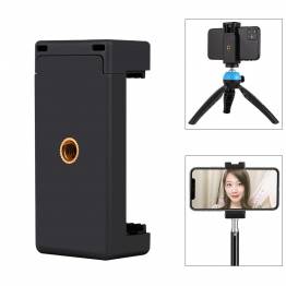 iPhone- og mobilholder m Cold Shoe til tripods, stativer og selfie sticks