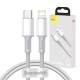 Baseus USB-C til Lightning kabel - 1m - Hvid