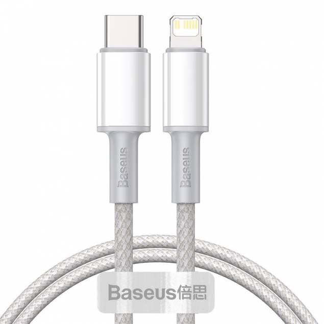 Baseus USB-C til Lightning kabel - 1m - Hvid