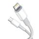 Baseus USB-C til Lightning kabel - 1m - Hvid