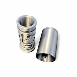 Puzzlebox cylinder labyrint til pengegaver og geocaching - 3D printet - Sølvgrå