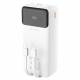 Dudao K15Max powerbank 30.000mAh m USB-C og Lightning kabel - 22,5W PD+QC - Hvid
