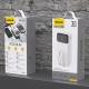 Dudao K15Max powerbank 30.000mAh m USB-C og Lightning kabel - 22,5W PD+QC - Hvid