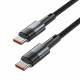 Tech-Protect UltraBoost Evo vævet USB-C kabel 100W PD opladningskabel - Sort - 3m