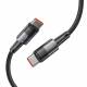 Tech-Protect UltraBoost Evo vævet USB-C kabel 100W PD opladningskabel - Sort - 3m