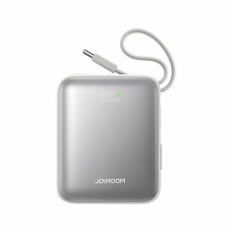  Joyroom mini powerbank med USB-C og Lightningkabel - 10.000mAh - 22.5W PD - Hvid
