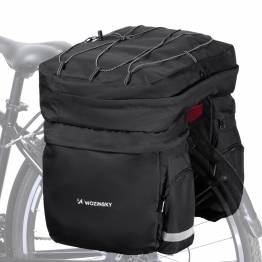 Wozinsky cykeltaske 60 L til bagagebærer - sort