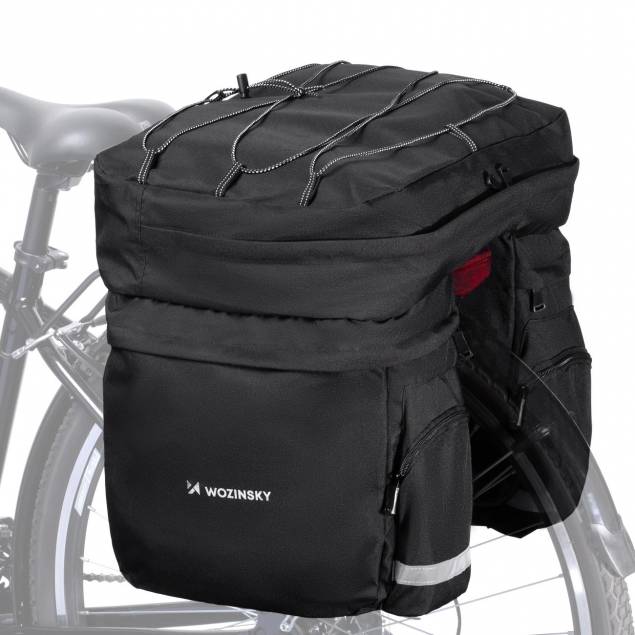 Wozinsky cykeltaske 60 L til bagagebærer - sort