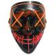Halloween, fastelavn og fest LED maske - 2-farvet - Orange/Lilla