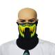 Halloween, fastelavn og fest LED maske - stemme aktiveret - Gul/Grøn