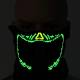 Halloween, fastelavn og fest LED maske - stemme aktiveret - Gul/Grøn