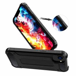  Ekstra beskyttende iPhone 16e Hybrid Armor cover - Metalblå/Sort