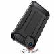 Ekstra beskyttende iPhone 16e Hybrid Armor cover - Metalblå/Sort